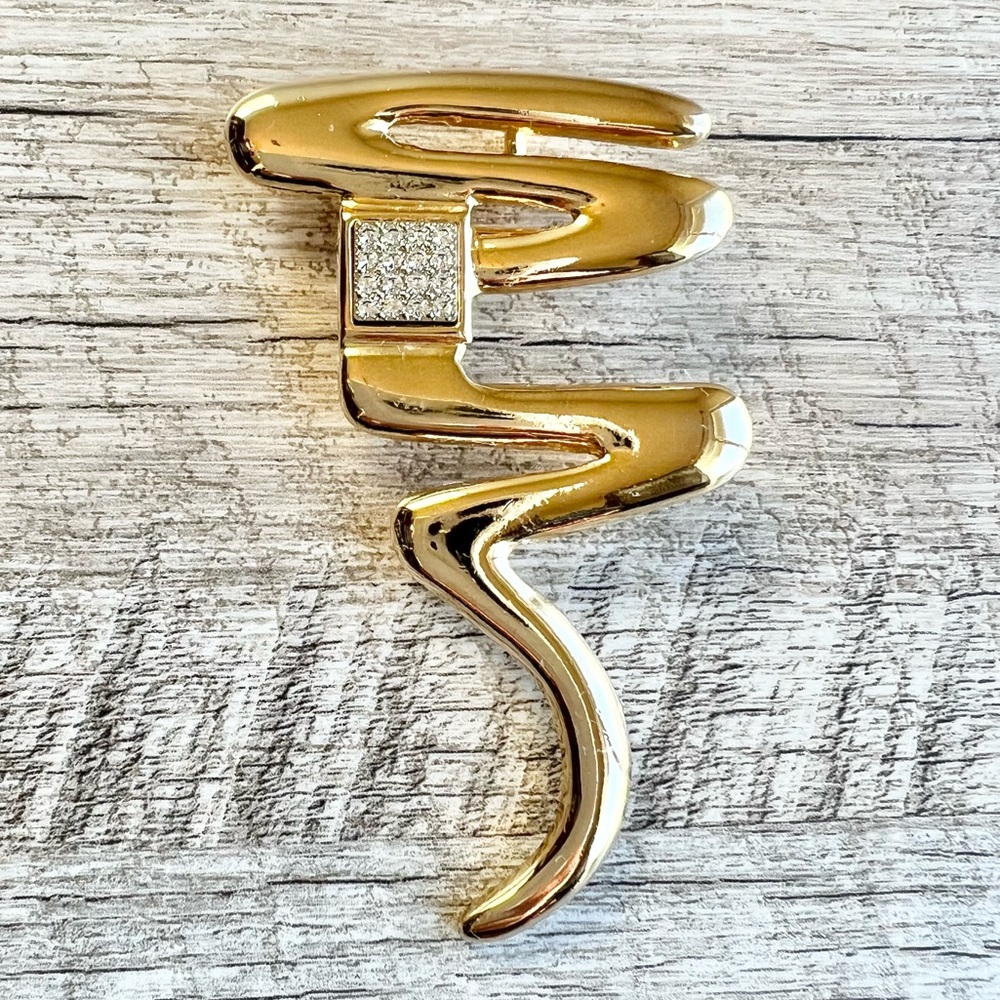 Vintage 90’s Parklane Gold & Diamond Brooch